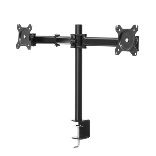 Plexgear Bordsfeste med 2 armer for skjermer opptil 27"