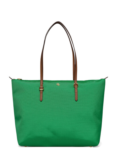 Lauren Ralph Lauren Nylon Medium Keaton Tote Bag Green ONE SIZE Lauren Ralph Lauren Nylon Medium Keaton Tote Bag Green ONE SIZE