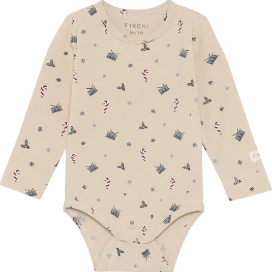 Blå Body I/e Dusty Blue Blå 1 år (80) Langermet Body Beige