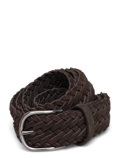 Anderson"s Suede Woven Belt Blue  - 3,5 - Brown - 95