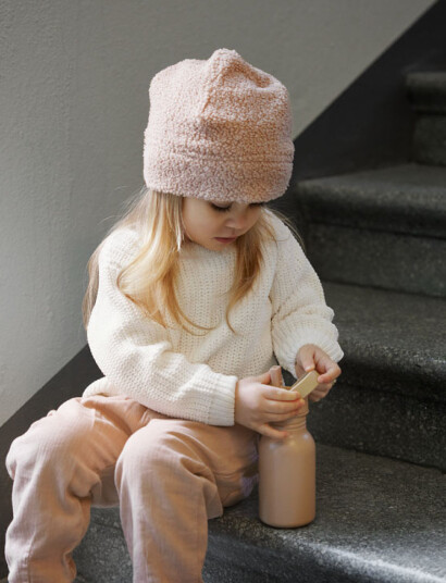 Elodie Details Autumn Beanie - Pink Bouclé 1-2Yr - Pink - 6-12MONTHS