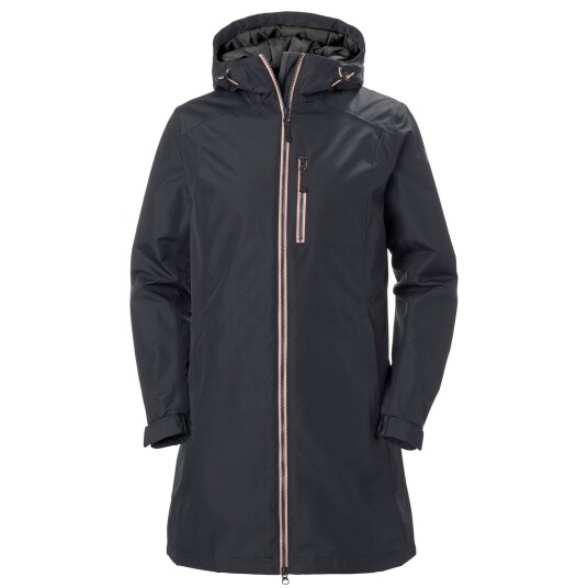Helly Hansen Dame Lang Belfast Isolert Vinterjakke Grå Xs SvartXS