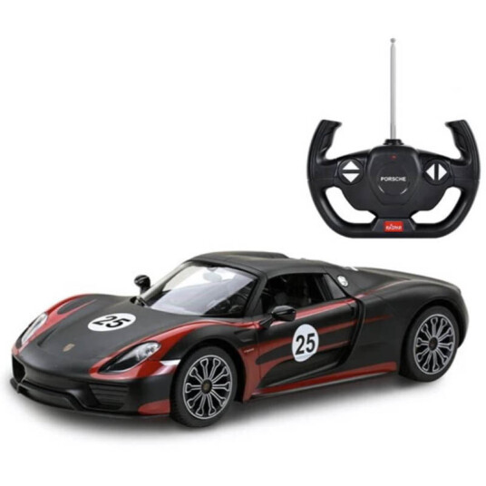Rastar Radiostyrt Bil 1:14 Porsche 918 Spyder Weissach (Sort) Rastar Radiostyrt Bil 1:14 Porsche 918 Spyder Weissach (Sort)