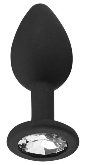 Sinful Jewel Silikon Butt Plug Small     - Svart