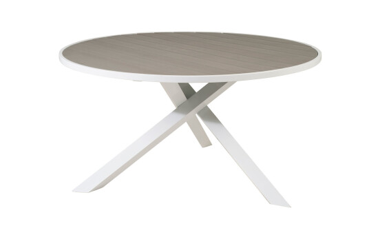 Venture Home Parma hagebord Ø140cm hvit, grå. 1725527-02-0 1645006-01-0