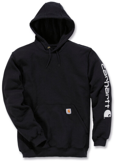 Carhartt Midweight Sleeve Logo Hettegenser XXL Svart Carhartt Midweight Sleeve Logo Hettegenser XXL Svart