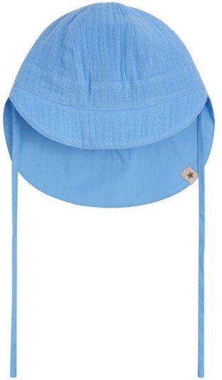 HUTTEliHUT solhatt i muslin Della Robbia Blue