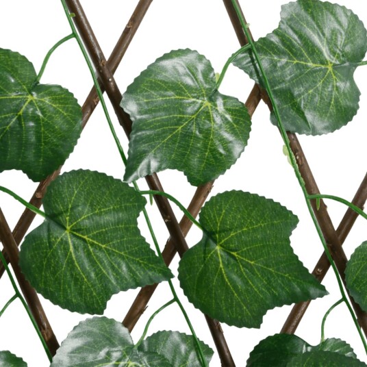 Utvidbart espalier kunstige drueblader grønn 190x60 cm