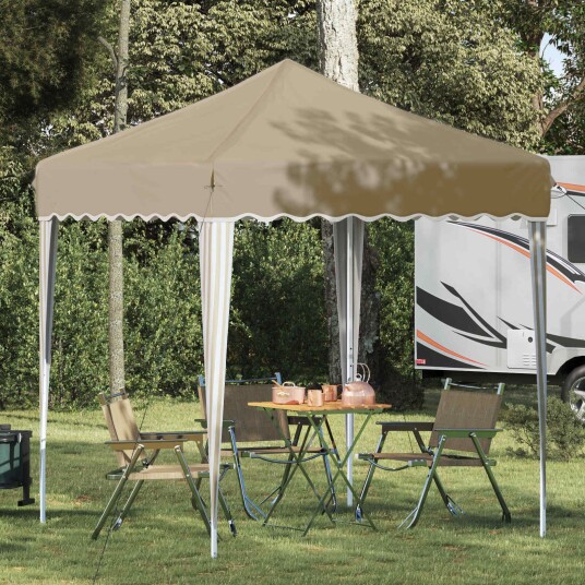 vidaXL Pop up Festtelt 195 x 195 x 245 cm Krem Oxford Stoff