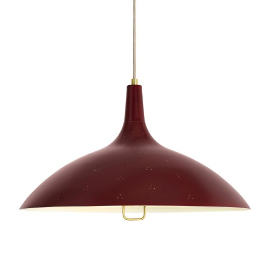 1965 Taklampe Messing/ Rød 1965 Taklampe Messing/ Rød