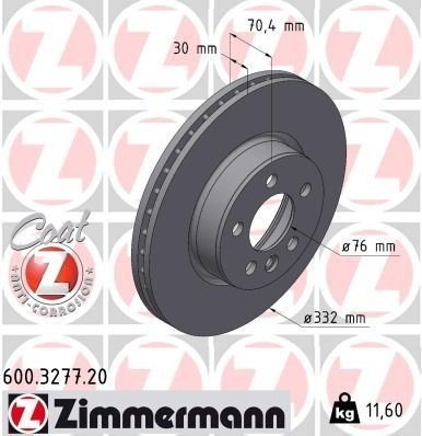 ZIMMERMANN 600.3277.20 Bremseskive