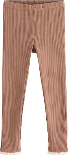 Lindex Ribbed Leggings Brown 122
