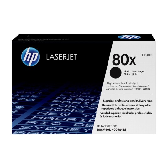 HP Toner 80X Sort HP Toner 80X Sort
