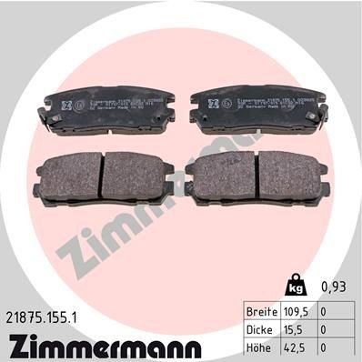 Bremseklosser ZIMMERMANN 21875.155.1 Bremseklosser ZIMMERMANN 21875.155.1