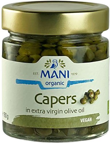 Diverse Mani Organic Kapers i olivenolje Øko   180 g