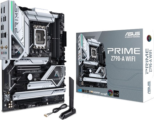 ASUS Prime Z790-A ATX Hovedkort med WiFi og DDR5 Støtte - Intel LGA 1700 ASUS Prime Z790-A ATX Hovedkort med WiFi og DDR5 Støtte - Intel LGA 1700