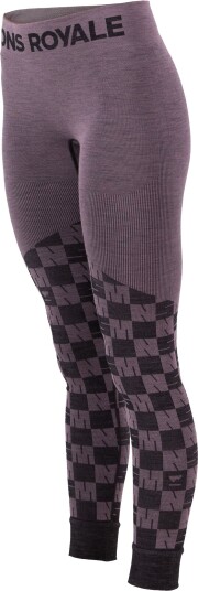 Mons Royale Women"s Ascender Merino Seamless Legging Mauve/Black S