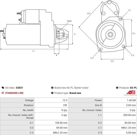 AS-PL S3031 Starter