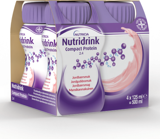 Nutridrink Compact Protein Næringsdrikk Jordbær 4x125 ml Nutridrink Compact Protein Næringsdrikk Jordbær 4x125 ml