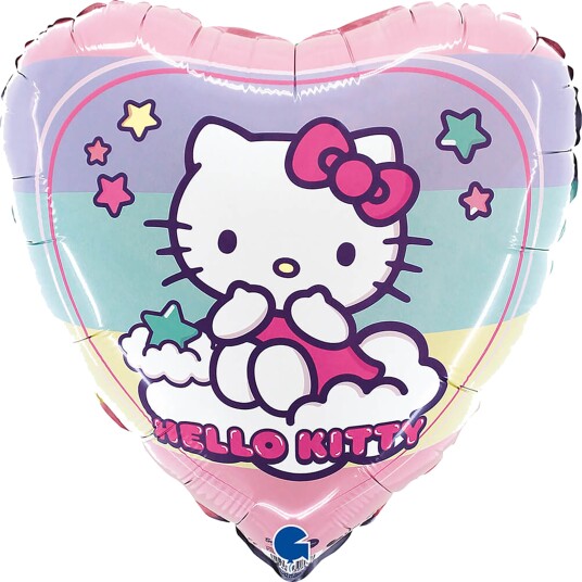 Ballongkungen Folieballong Hjerte Hello Kitty Rainbow L18063