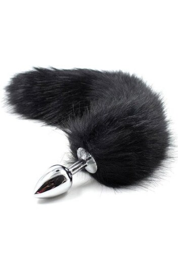Fetish Addict Metal Butt Plug With Tail