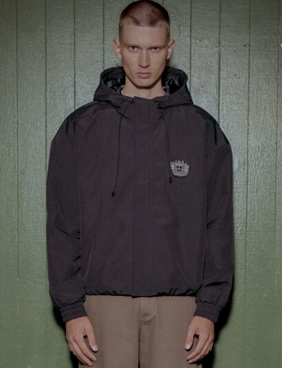 HAN Kjøbenhavn Crest Windbreaker Black 46 HAN Kjøbenhavn Crest Windbreaker Black 46