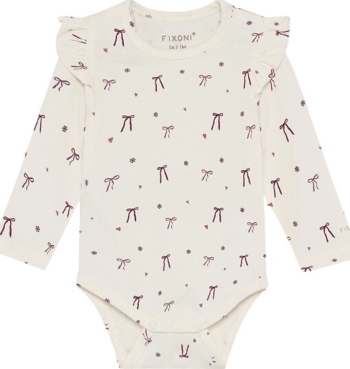 Blå Body I/e Nostalgi Rose Blå 1½ år (86) Langermet Body Beige Bordeaux Hvit