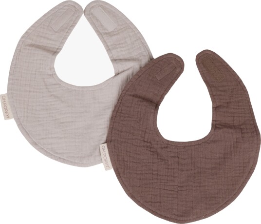 Oh Poppy! Juni Tøysmekker 2-Pakk Biscuit Brown/Linen Beige