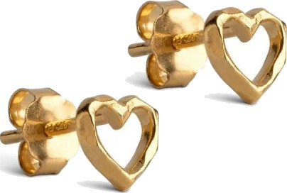 Enamel Organic Heart Forgylt Sølv Ørestikker E301GM Enamel Organic Heart Forgylt Sølv Ørestikker E301GM
