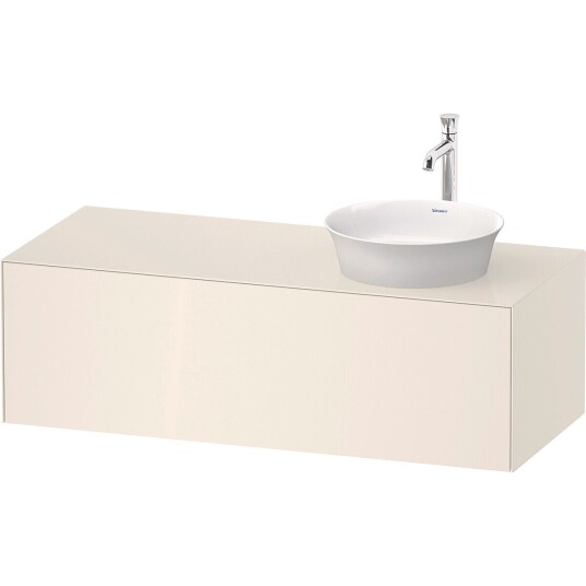 Duravit White Tulip Servantskap 1 skuff 130x55x40,8 cm Nordisk Hvit Høyglans