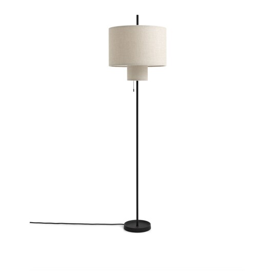 New Works - Margin Floor Lamp Natural - Skjermlamper - John Astbury - Beige,Svart