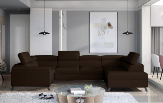 Seksjon Eltap Escada 336x200x92 cm Monolith 29 Mørk Brun Høyre