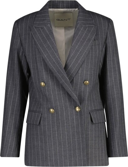 Gant Reg Pinstripe Club Blazer Grey 44