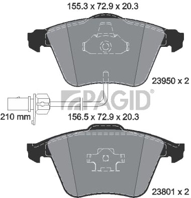 PAGID T1487N Bremseklosser PAGID T1487N Bremseklosser