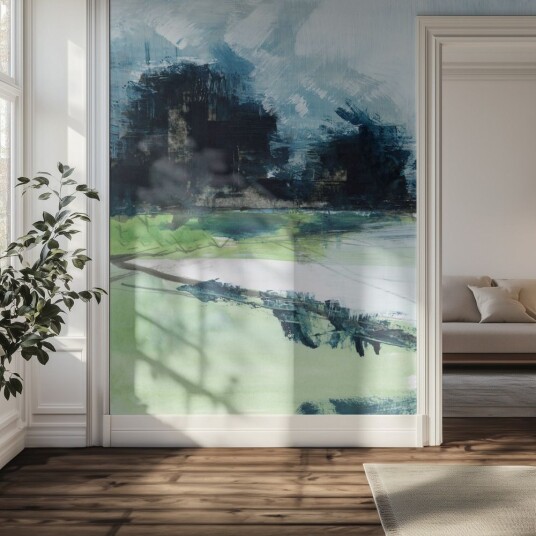 Tapet Abstrakt Landskapskunst Tapet Abstrakt Landskapskunst