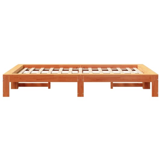  Sengeramme uten madrass voksbrun 120x190 cm heltre furu 8721158381910