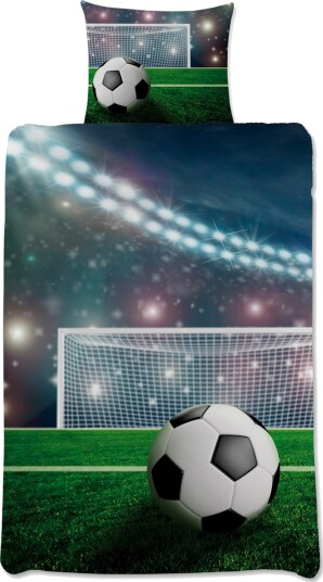 Licens Sengetøy med fotballmotiv - 140x200 cm - Stadion - Dynetrekk med 2 i 1 design - 100% bomull Licens Sengetøy med fotballmotiv - 140x200 cm - Stadion - Dynetrekk med 2 i 1 design - 100% bomull