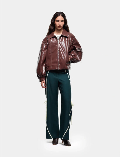 Laagam Cupido Brown Bomber Jacket Brown XS Laagam Cupido Brown Bomber Jacket Brown XS