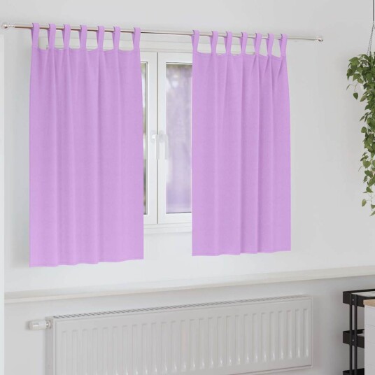  Gardiner med gardiner 2 pcs Lilla Polyester