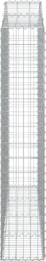 vidaXL Gabionkurver buede 3 stk 200x30x160/180 cm galvanisert jern