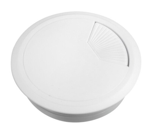 Kabelgjennomføring for bord Ø80mm Hvit