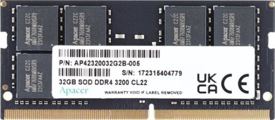 Apacer DDR4 SO-DIMM 16GB 3200MHz AS16GGB32CSYBGH