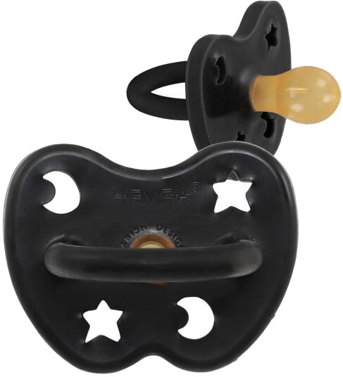Hevea Smokk 3-36 Md. Naturgummi Black m. Stjerne/Måne Hevea 3-36 md Smokk Svart