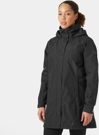 Helly Hansen Dame Aden Lang Regn Frakk Svart 5XL