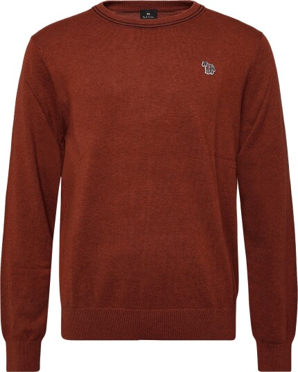 PS Paul Smith Mens Sweater Crew Neck Zeb Bad 26_BRICK RED XL PS Paul Smith Mens Sweater Crew Neck Zeb Bad 26_BRICK RED XL