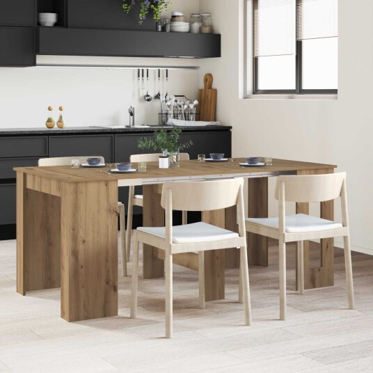 vidaXL Spisebord 180 x 85 x 75 cm Konstruert tre Artisan eik