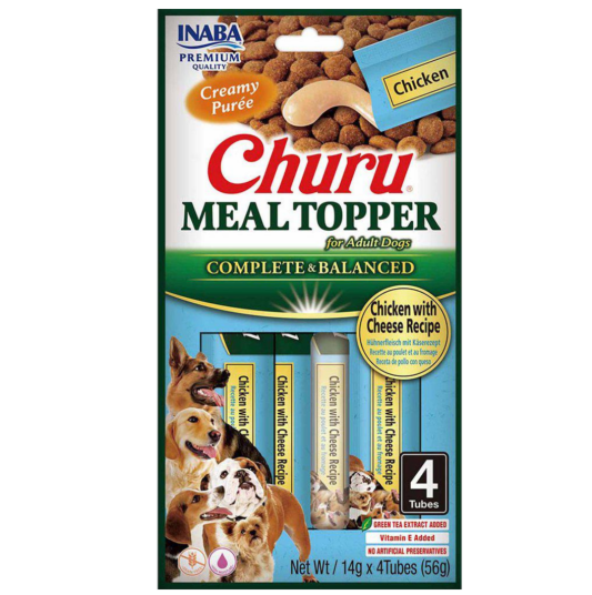 Churu Hundemat Topper Kylling og Ost 4 stk - Belønningsgodbiter til Hund Churu Hundemat Topper Kylling og Ost 4 stk - Belønningsgodbiter til Hund