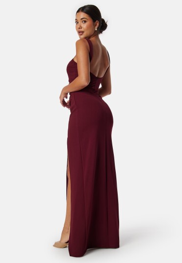 Bubbleroom Occasion Square neck slit maxi dress 2XL