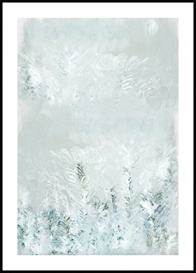 Winter White Forest Scene 2 Plakat Plakat / 21x30cm