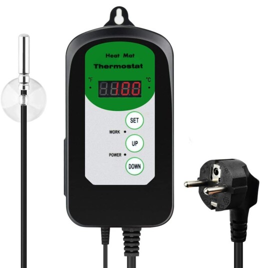 Digital termostat for varmematte Passer til våre varmematter kan stilles inn fra 0 100° celsius Digital termostat for varmematte Passer til våre varmematter kan stilles inn fra 0 100° celsius